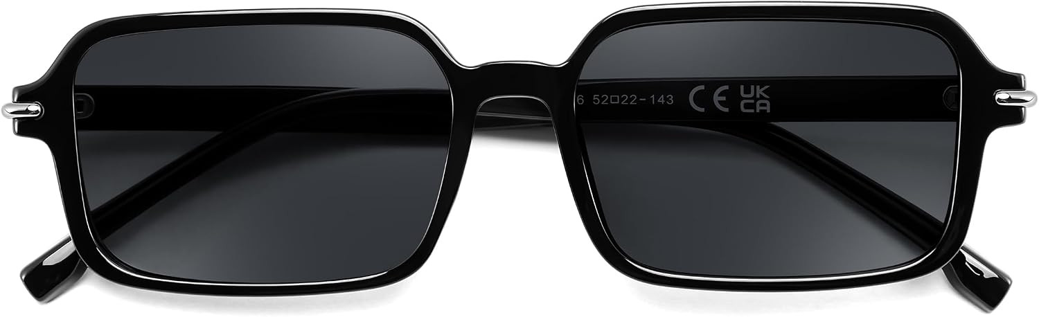 FEISEDY Trendy Rectangle Sunglasses for Womens Mens, Fashion Chic Sunnies | Amazon (US)