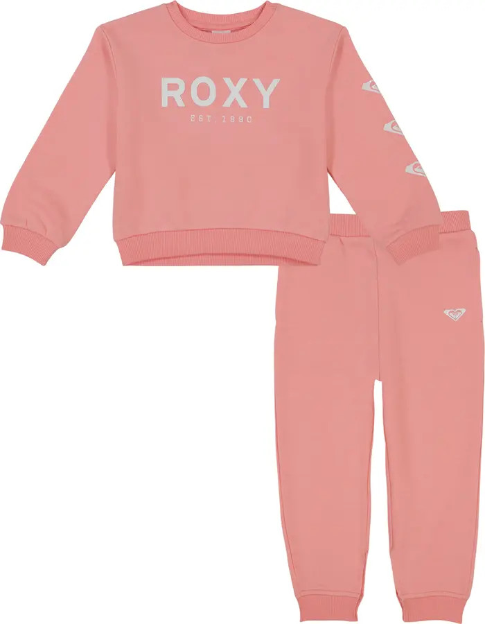 Roxy Fleece Crewneck Pullover & Joggers Set | Nordstromrack | Nordstrom Rack