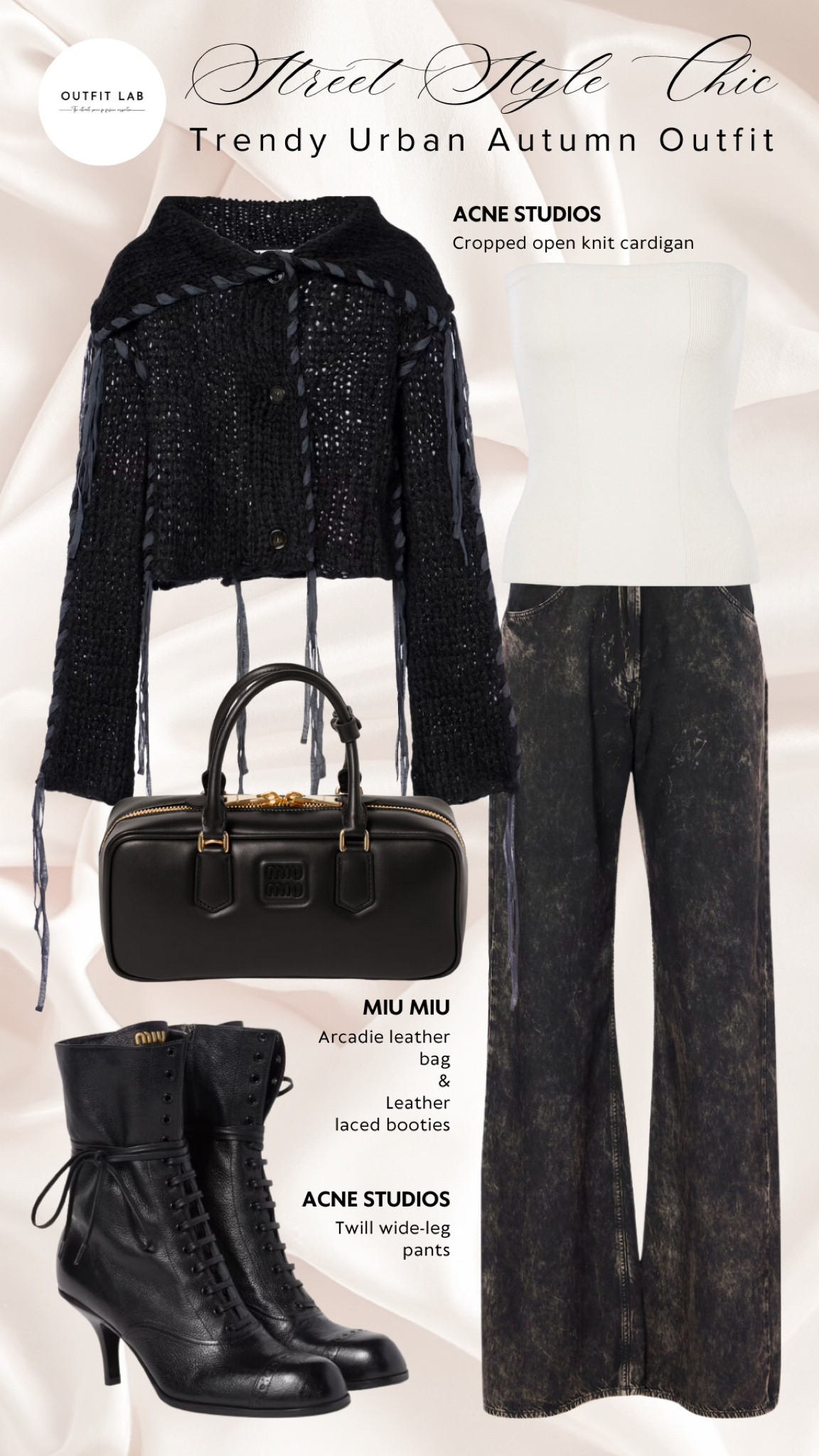 Street Style Chic: Trendy Urban Autumn Outfit – Shop Now!

Step into autumn with this street style chic urban outfit. Featuring stylish Acne Studios pants paired with a cozy cardigan and a Lisa Yang top for an effortlessly trendy look. Complete the ensemble with sleek Miu Miu booties and a matching bag to add a touch of luxury. Perfect for any city outing, this outfit blends comfort and fashion for the ultimate fall street style. Shop now to upgrade your autumn wardrobe!

#LTKStyleTip