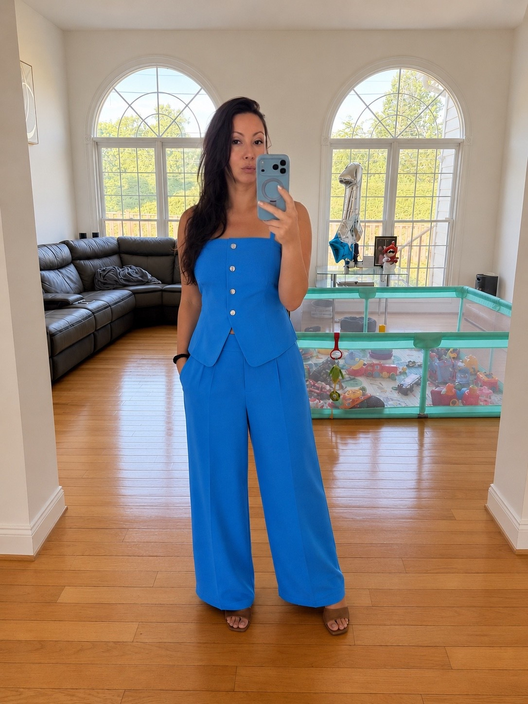 Absolutely love the combat blue on this two piece set! Fabric is super breathable!

#LTKSaleAlert #LTKWorkwear #LTKTravel