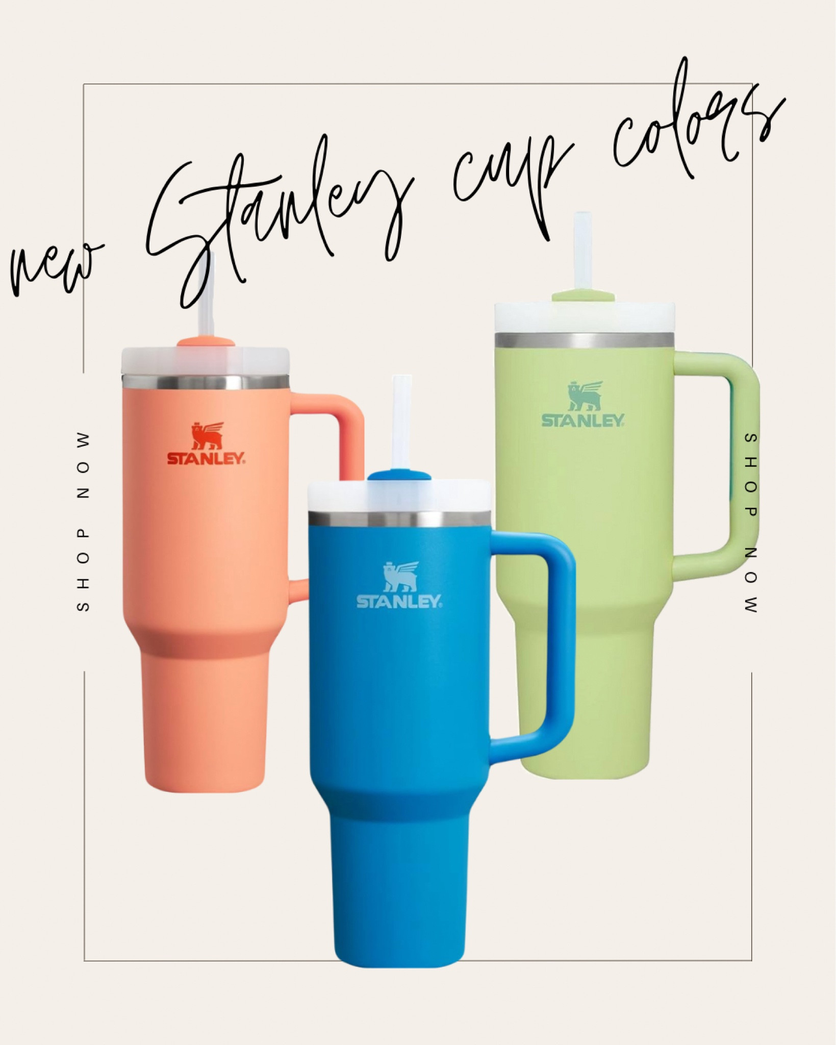 Look at these fun new Stanley cup colors! Hurry before they are on back order!! So cute for spring and summer ☀️

#LTKSeasonal #LTKhome #LTKfitness