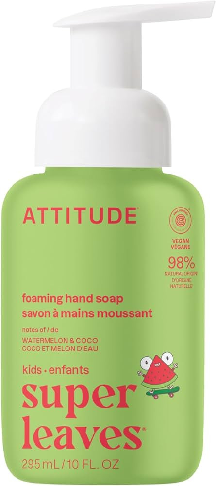 ATTITUDE Foaming Hand Soap for Kids, EWG Verified, Dermatologically Tested, Plant- and Mineral-Ba... | Amazon (US)