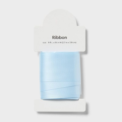 1.5"x9' Satin Gift Wrap Ribbon Blue - Spritz™ | Target