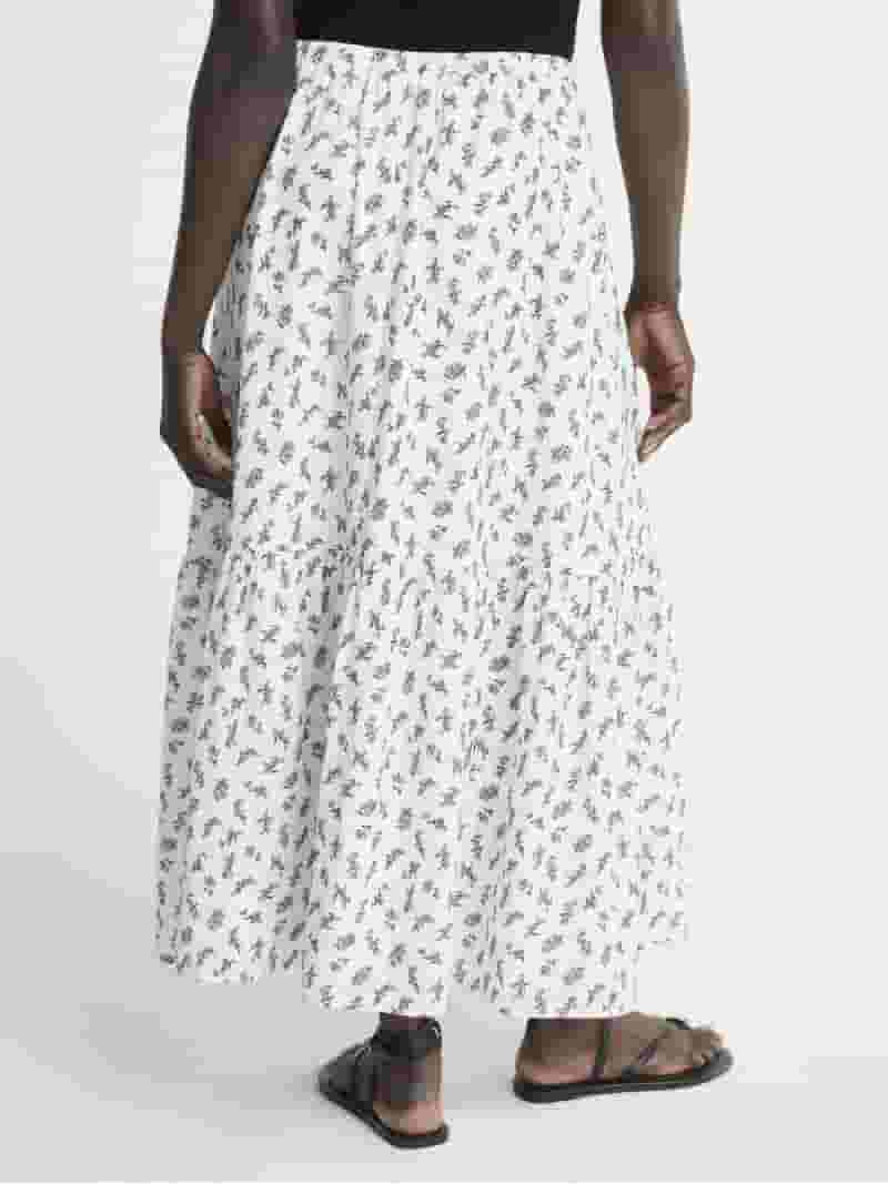 Scoop Women’s and Women’s Plus Tiered Maxi Skirt with Tie Waist, Sizes XS-4X | Walmart (US)
