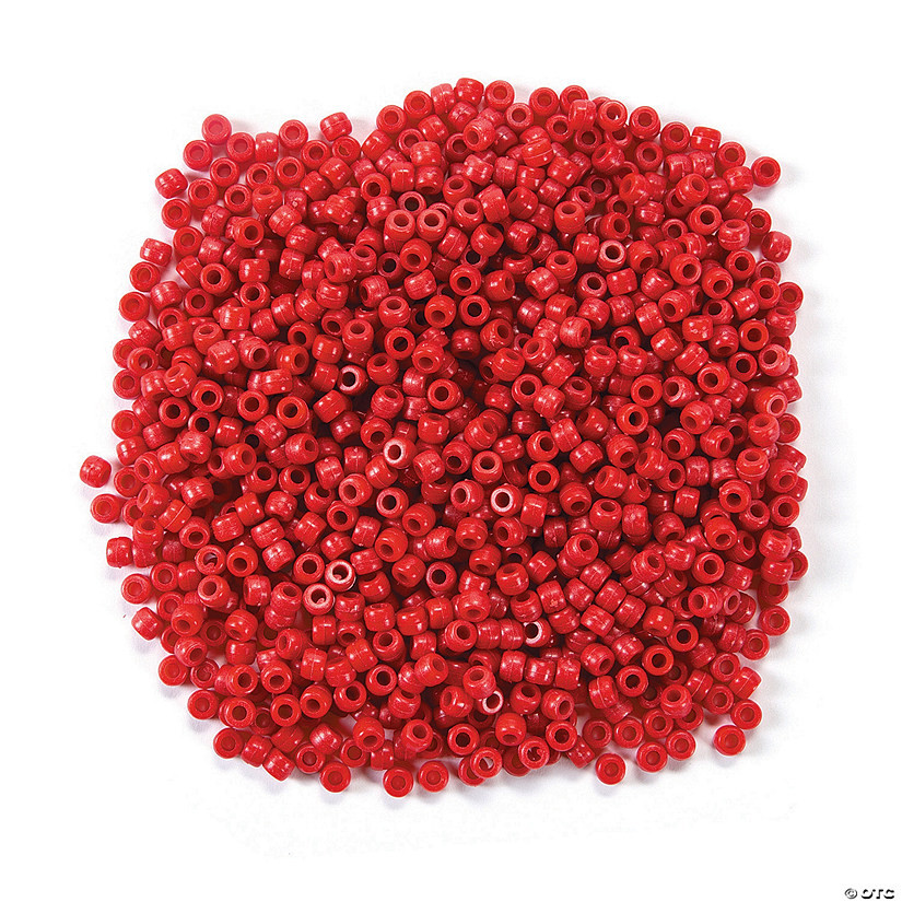 6mm 1/2 Lb. of Solid Color Pony Beads - 1000 Pc. | Oriental Trading Company