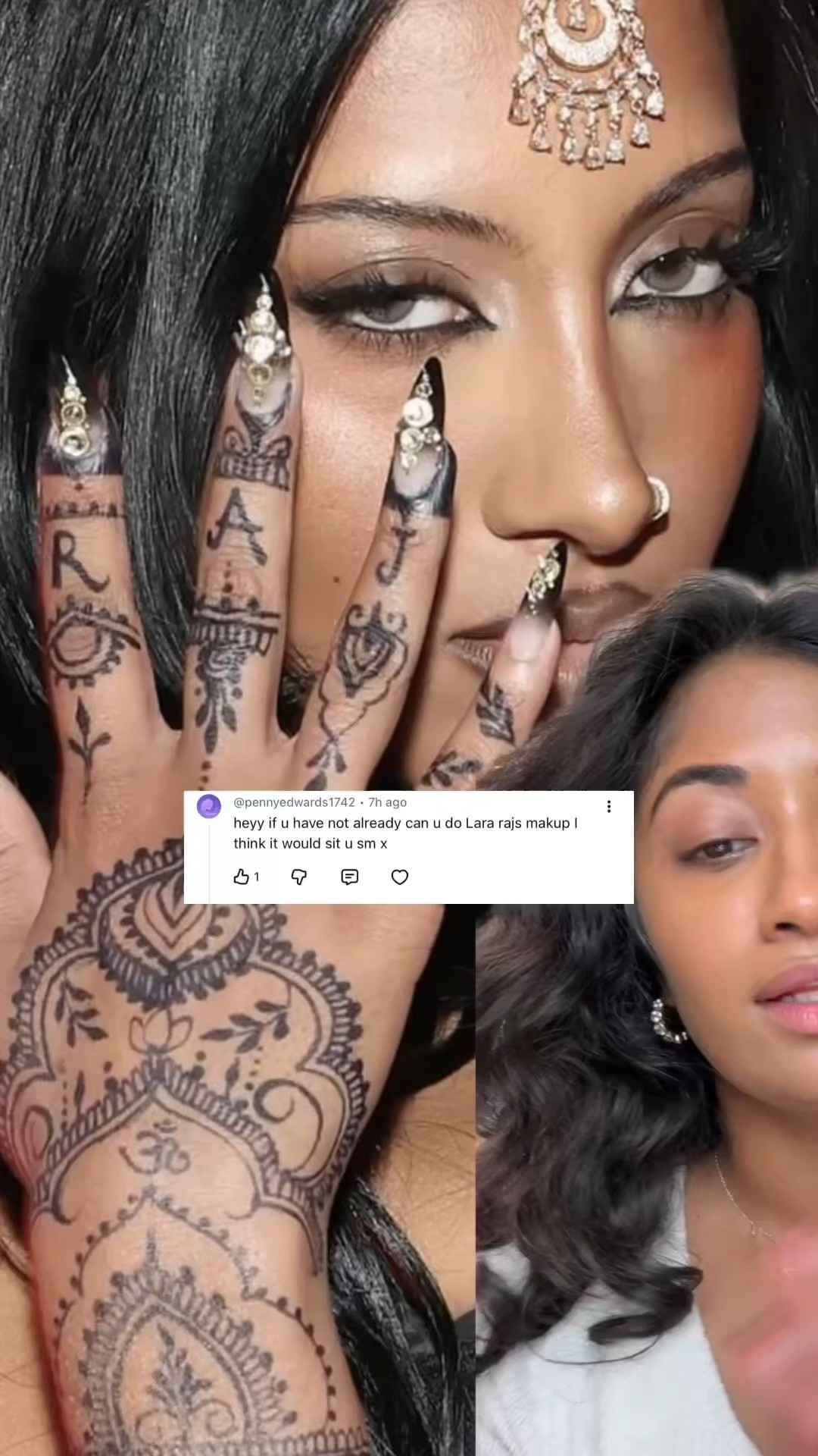 FINALLY trying ‪@LaraRajMusic‬  's makeup. It's been so insane and amazing to see all the success she and ‪@katseyeworld‬ have had 🥹 we love to see it 🤎

#LTKBeauty #LTKU #LTKFindsUnder50