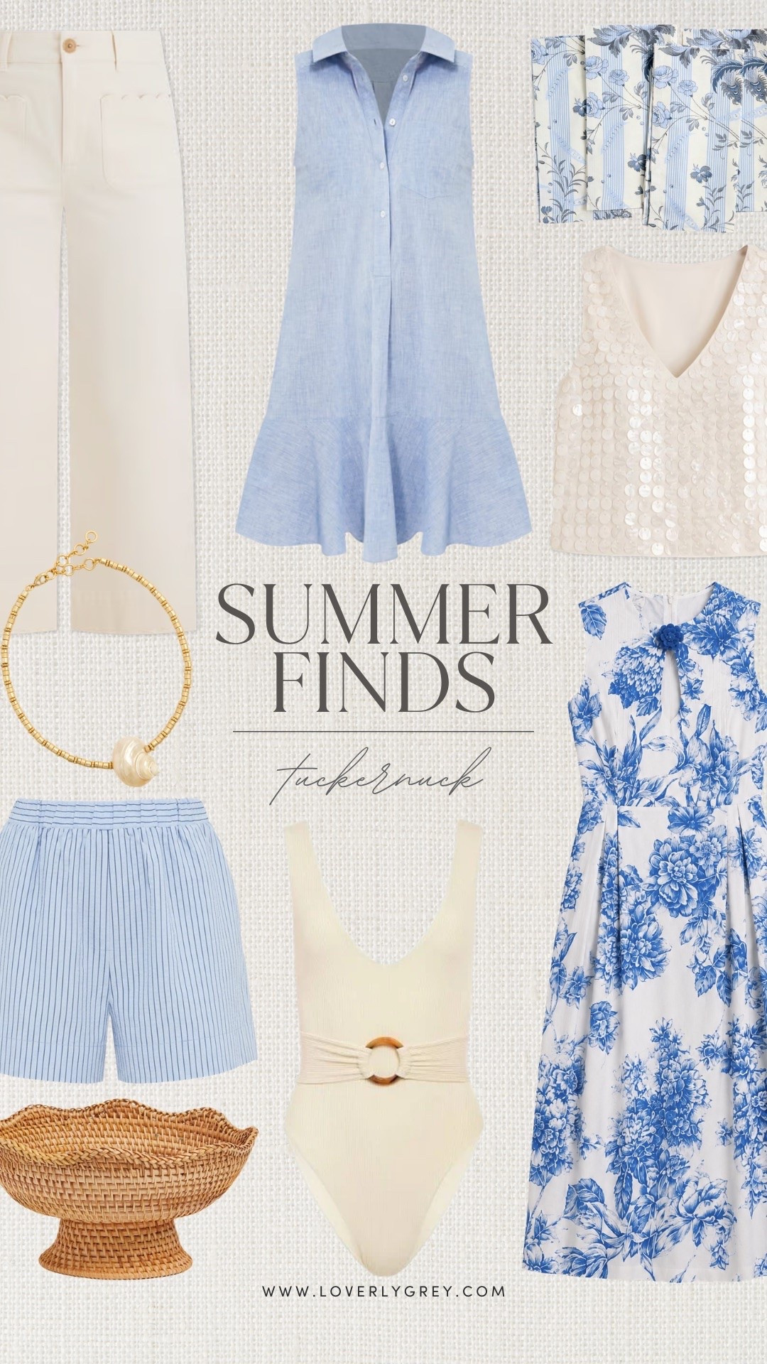 Tuckernuck summer finds! This blue and white palette is timeless and chic. Worth the splurge on these pieces because they will last you for years to come. 

Loverly grey, Tuckernuck, beach outfit ideas, resort wear, high end investment pieces, white blue floral maxi midi dress, shell sequin tank, summer spring fashion inspo

#LTKTravel #LTKSwim #LTKSeasonal