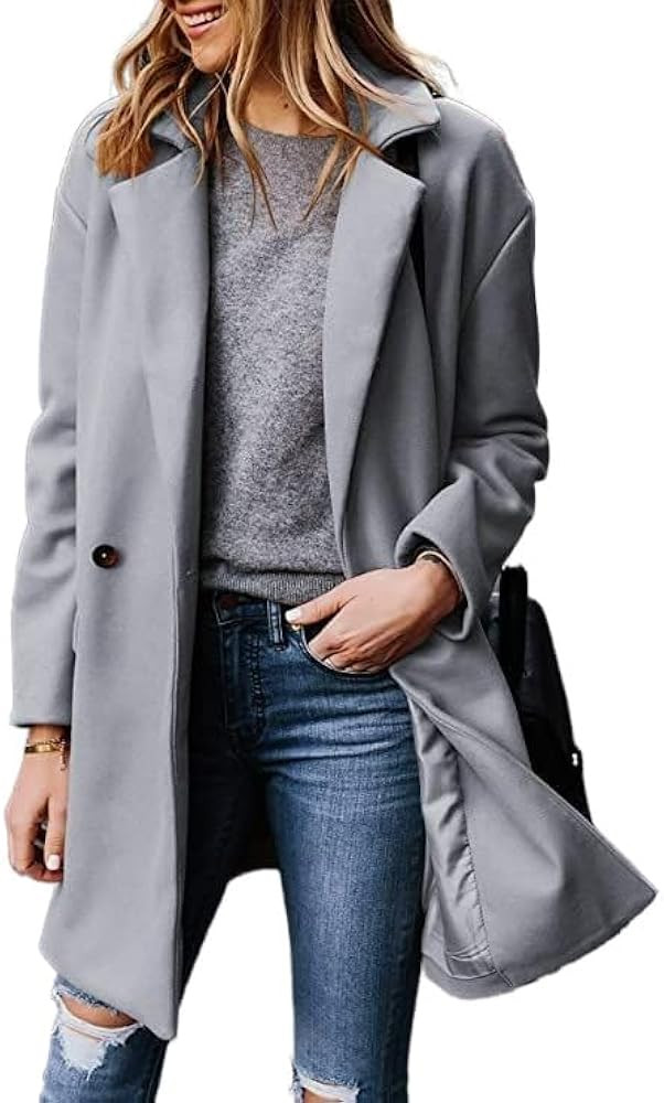 Zeagoo Women's Fashion Faux Fur Lapel Double-Breasted Thick Wool Trench Coat Winter Warm Jacket S... | Amazon (US)