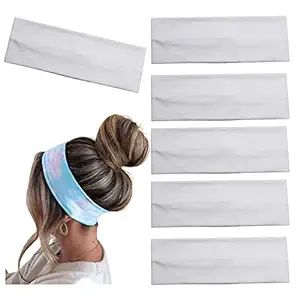 MLMOMVME 6 Pcs White Headbands for Women Hair Cotton Headband for Tie Dye Party Supplies, Non-sli... | Amazon (US)