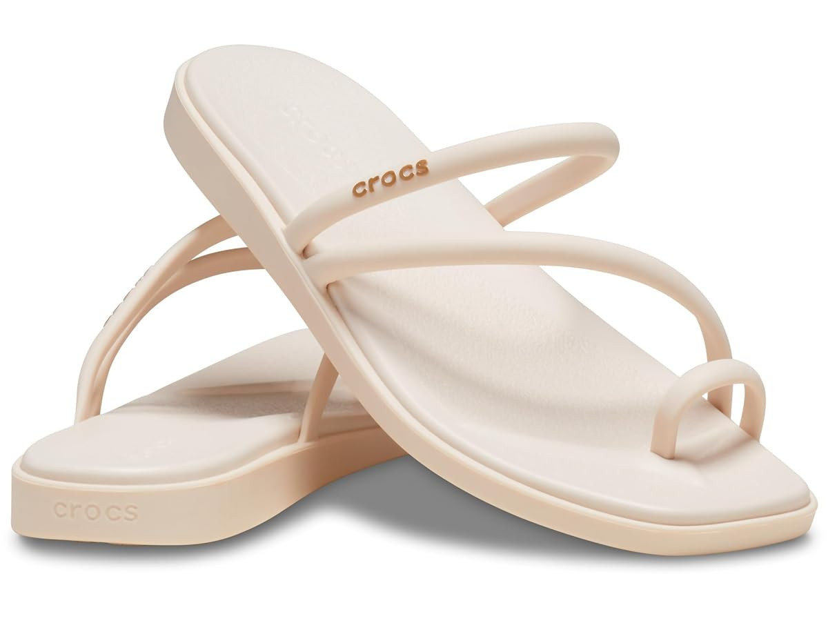 Crocs Women's Miami Toe Loop Sandal Flat | Amazon (US)