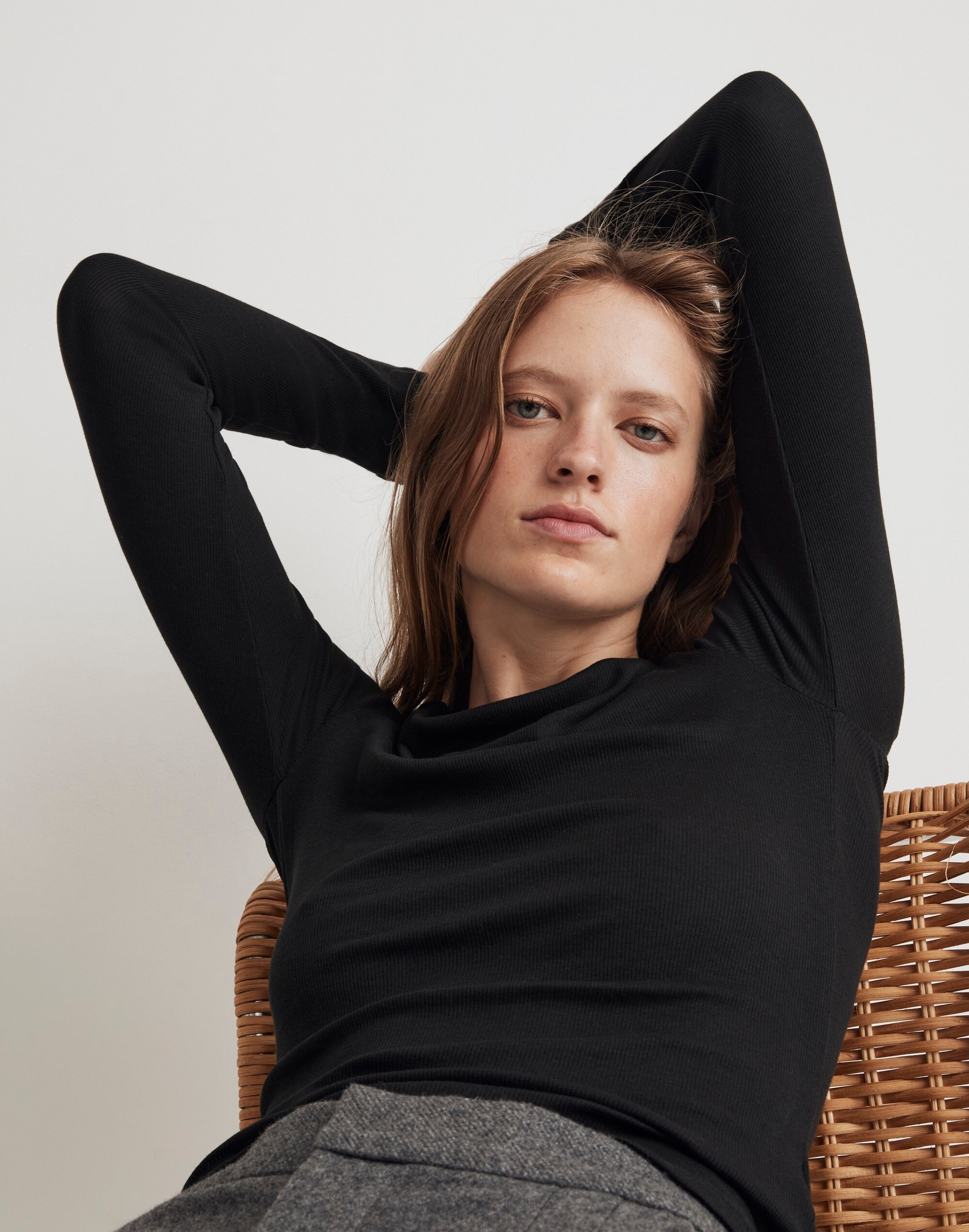 Brightside Finerib Crewneck Long-Sleeve Tee | Madewell