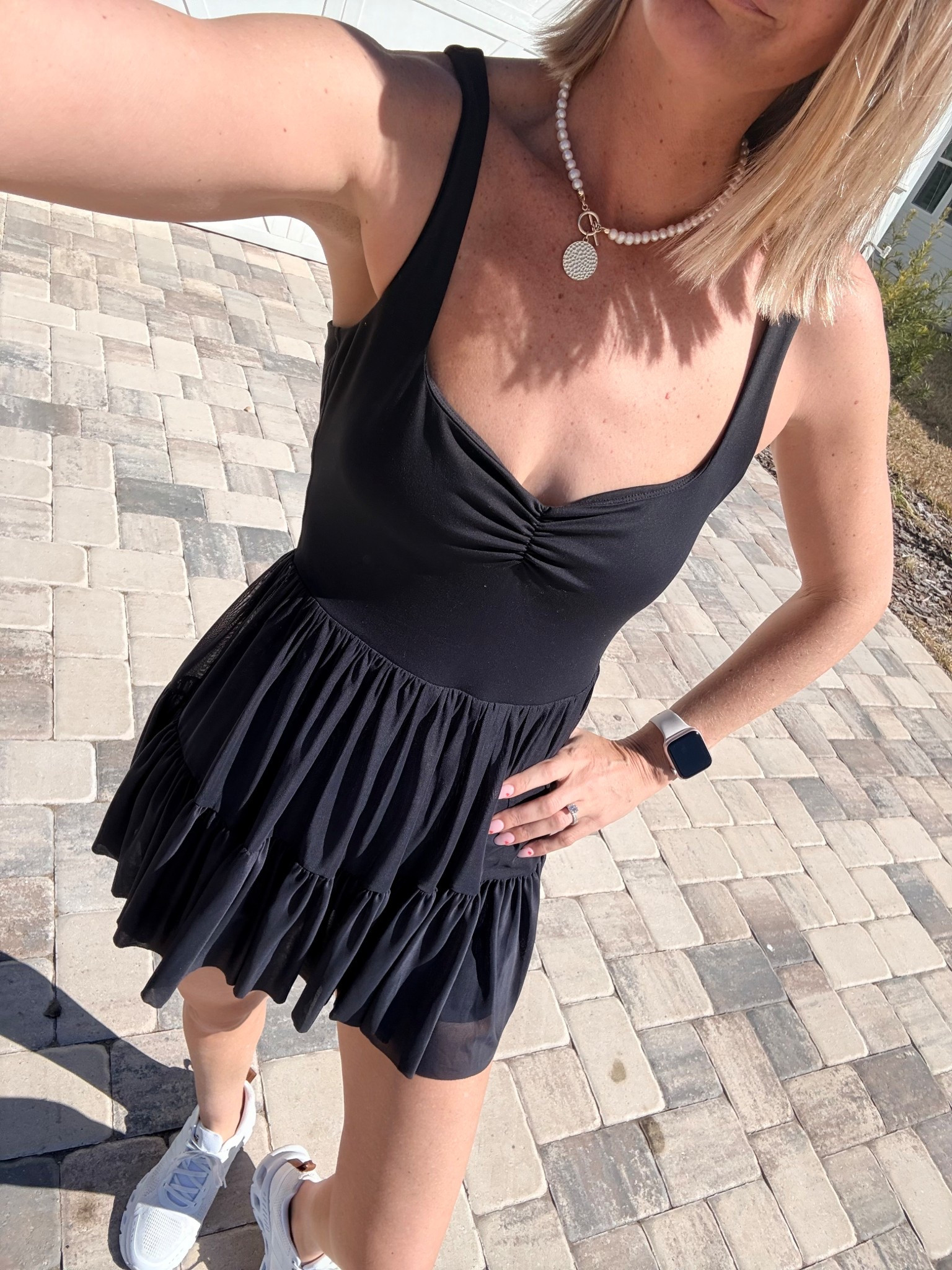 Love this tennis dress! Has built in shorts and adjustable straps. Wearing medium and I’m 5’11. 

#LTKootd #LTKActive