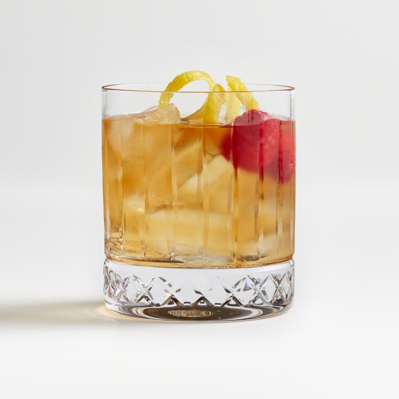 Natala Faceted Double Old-Fashioned Glass + Reviews | Crate & Barrel | Crate & Barrel