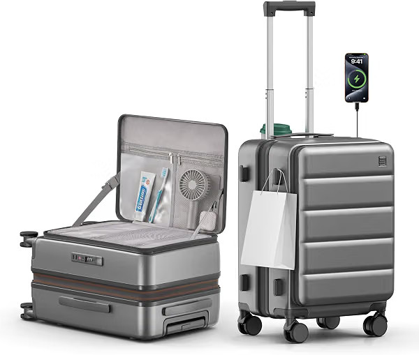 Expandable 20Inch Carry On Luggage Airline Approved - Top Opening Hardside Travel Suitcase Unbrea... | Amazon (US)