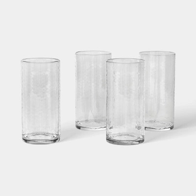 4pk 18oz Tall Hammered Glass - Threshold™ | Target