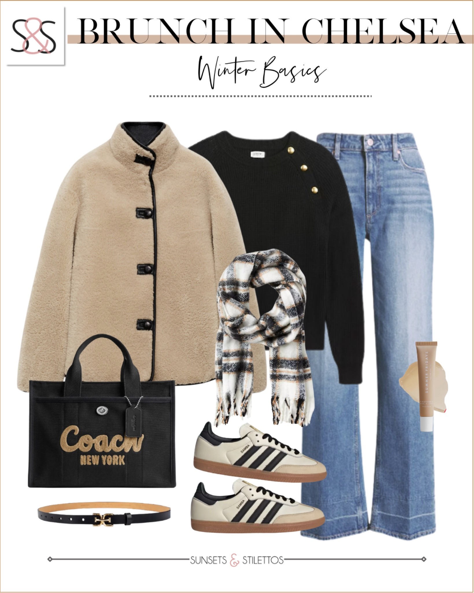 This jacket with a side shoulder button sweater and jeans is a great winter outfit! Pair with adidas sneakers and coach tote bag for a great work, weekend, or travel look! 

Sunsets and Stilettos, workwear, adidas sneakers 

#LTKStyleTip #LTKTravel #LTKOver40