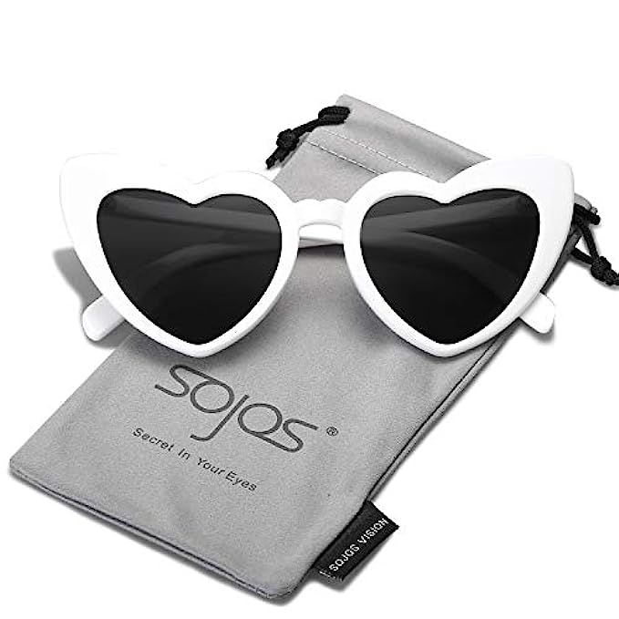 SOJOS Heart Sunglasses Clout Goggle Vintage Cat Eye Mod Style SJ2062 SJ2056 SJ2055 | Amazon (US)