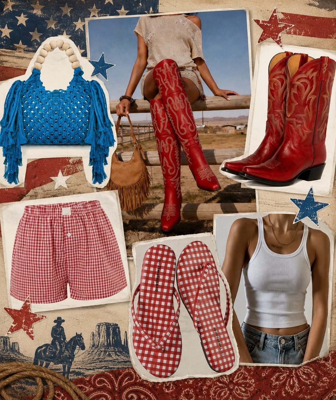Amazon Red White & Blue 🇺🇸🤠

#amazon #western #boho #outfit #handbag bag cowboy boots shorts tank flats flip flops gingham festival Fourth of July beaded cardigan cap accessories earrings

#LTKootd #LTKgrwm #LTKOver40