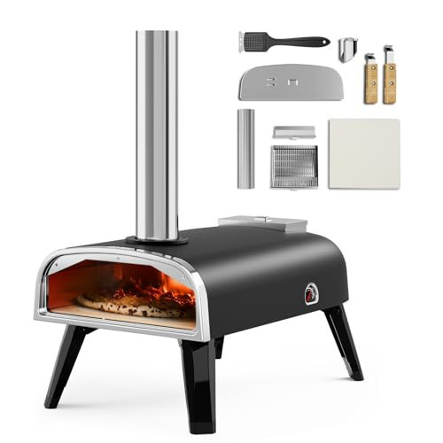 aidpiza Pizza Oven Outdoor 12" Wood Fired Pizza Ovens Pellet Pizza Stove for outside, Portable Stainless Steel Pizza Oven for Backyard Pizza Ovens | Amazon (US)