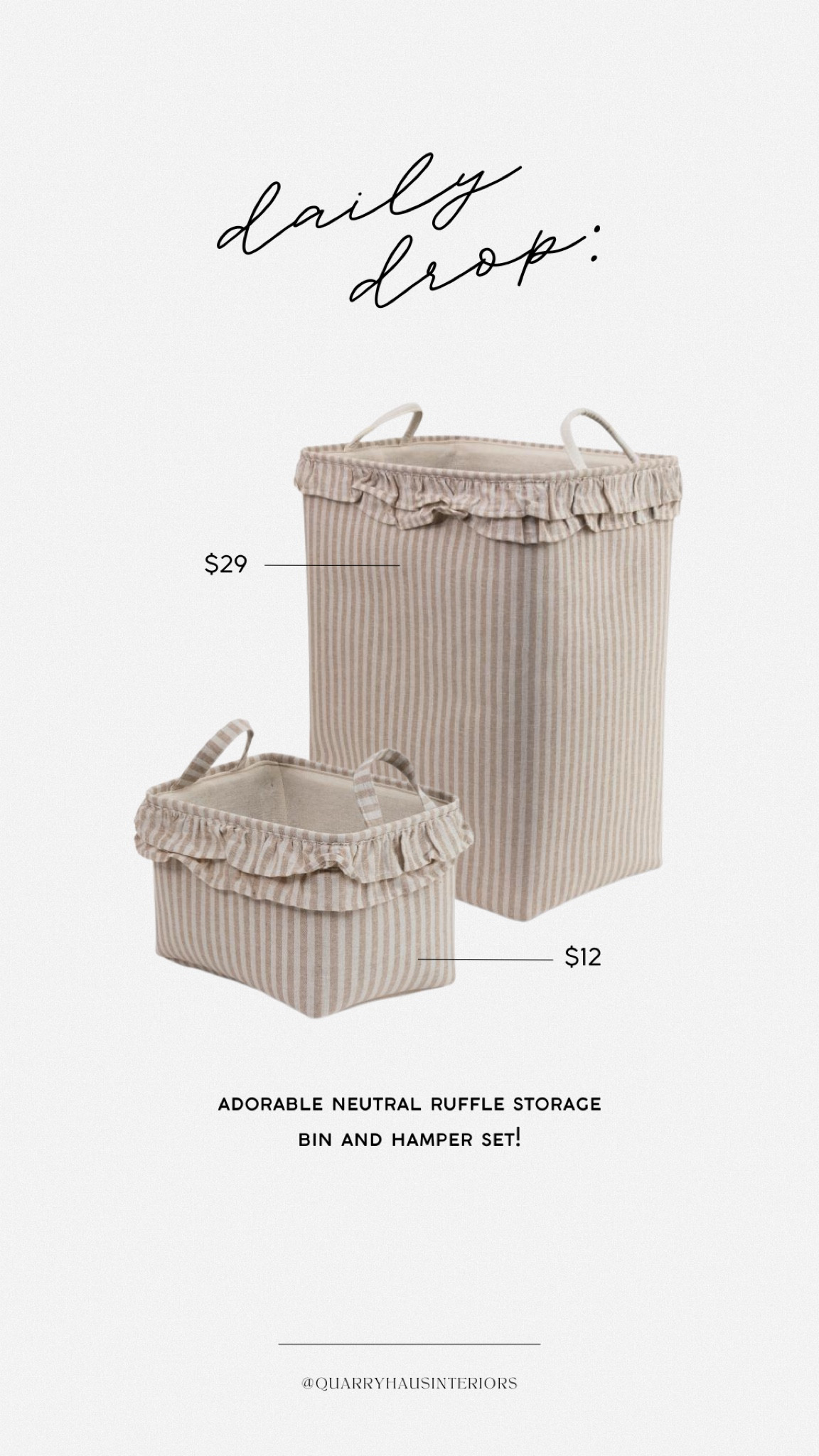 The neutral striped baskets are perfect for a boy or girls bedroom or nursery! 

Kids toddler storage organization hamper basketts

#LTKBaby #LTKKids #LTKHome