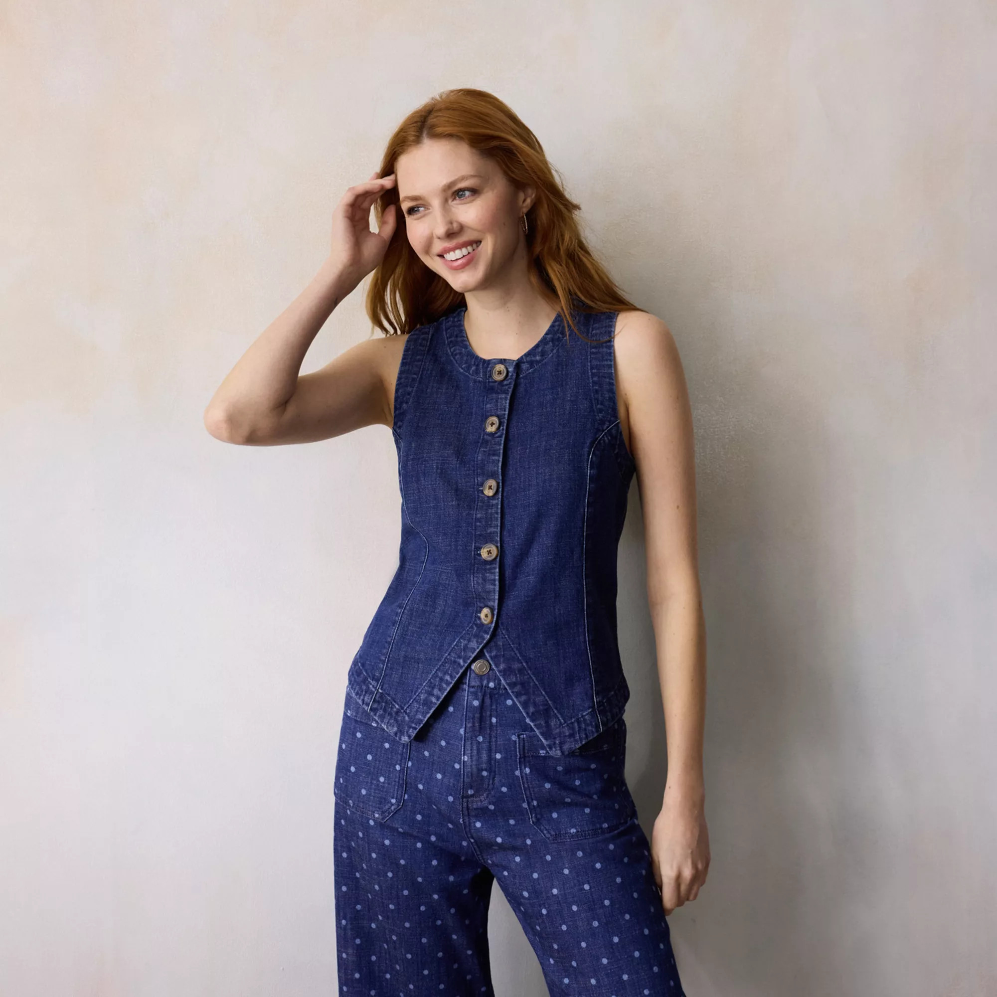 Petite LC Lauren Conrad Crewneck Longline Vest | Kohl's