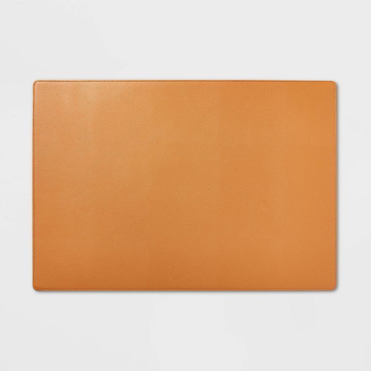 Faux Leather Desk Pad Brown - Threshold™ | Target
