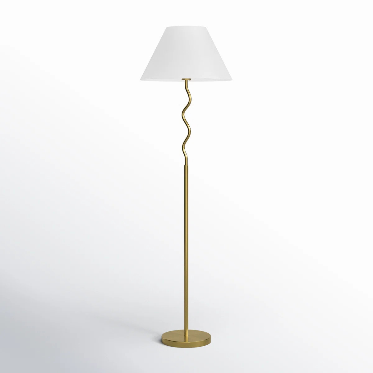 Hiram 62'' H Brass Floor Lamp | Wayfair North America