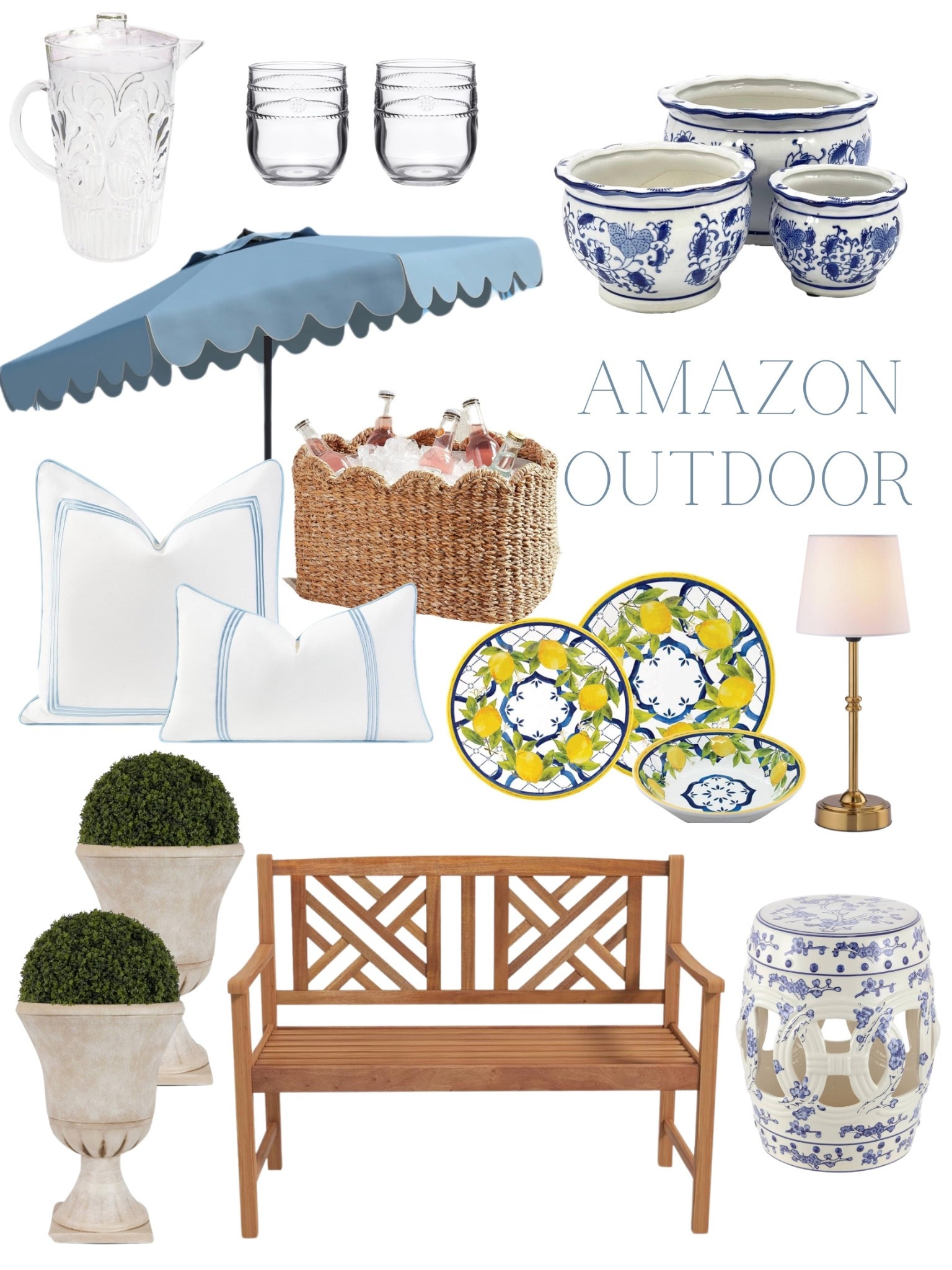 Ready for warmer weather?! I am!!
Loving this look for else!
@amazon 

Outdoor entertaining
Interiors 
Blue and white 

#LTKHome #LTKootd #LTKdayinmylife