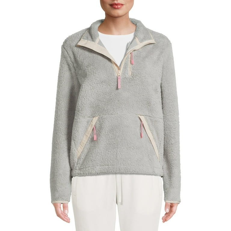 Swiss Tech Women’s and Plus Faux Sherpa Quarter-Zip Jacket | Walmart (US)