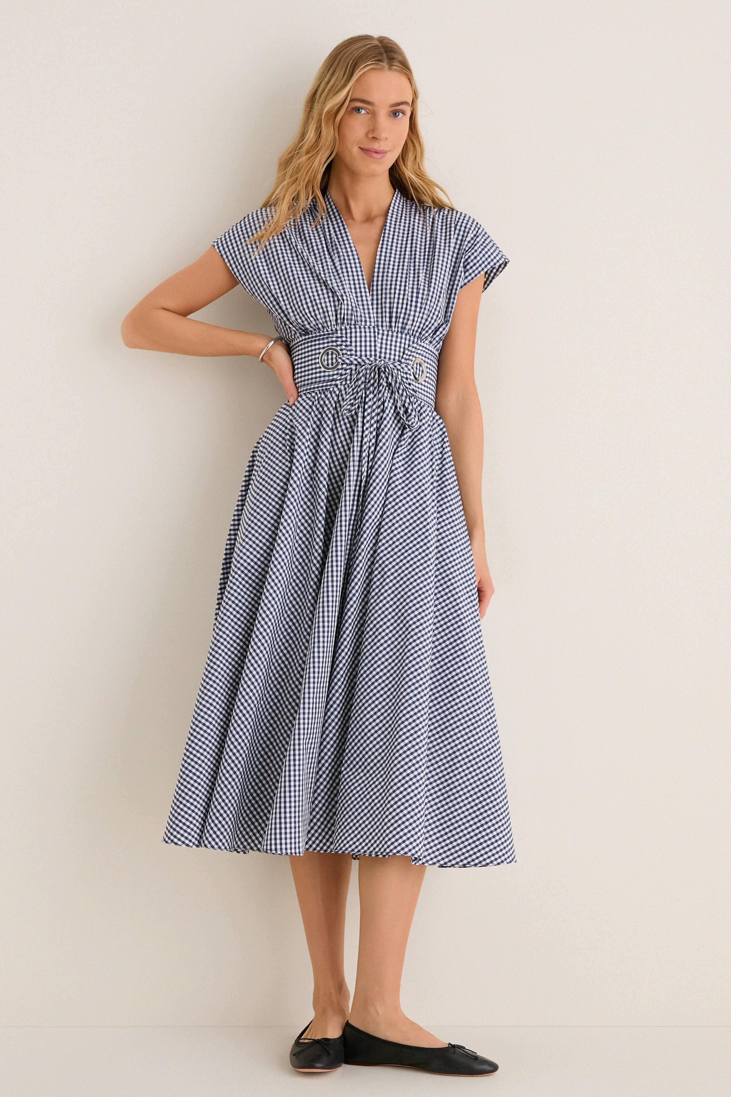 Navy Gingham Riviera Dress | Tuckernuck (US)
