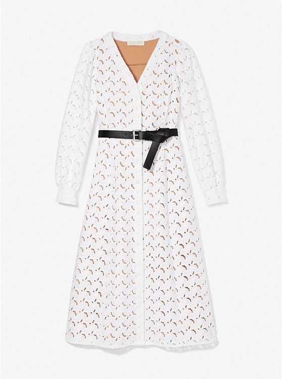 Eyelet Hemp Belted Dress | Michael Kors (UK)