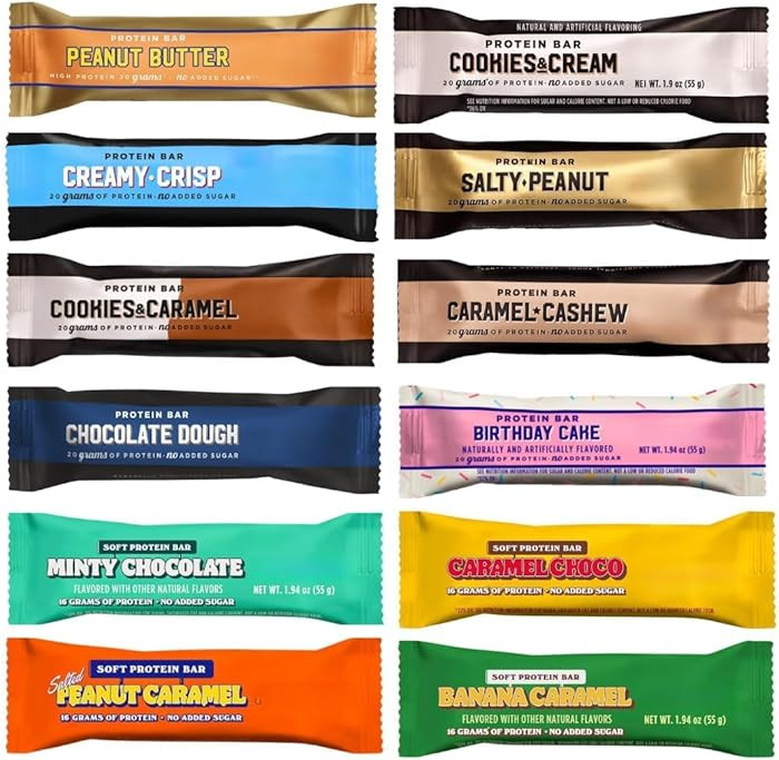 BarebeIIs Protein Bar Variety Pack Sampler, Protein Snacks with 20g of High Protein (10 Pack) | Amazon (US)