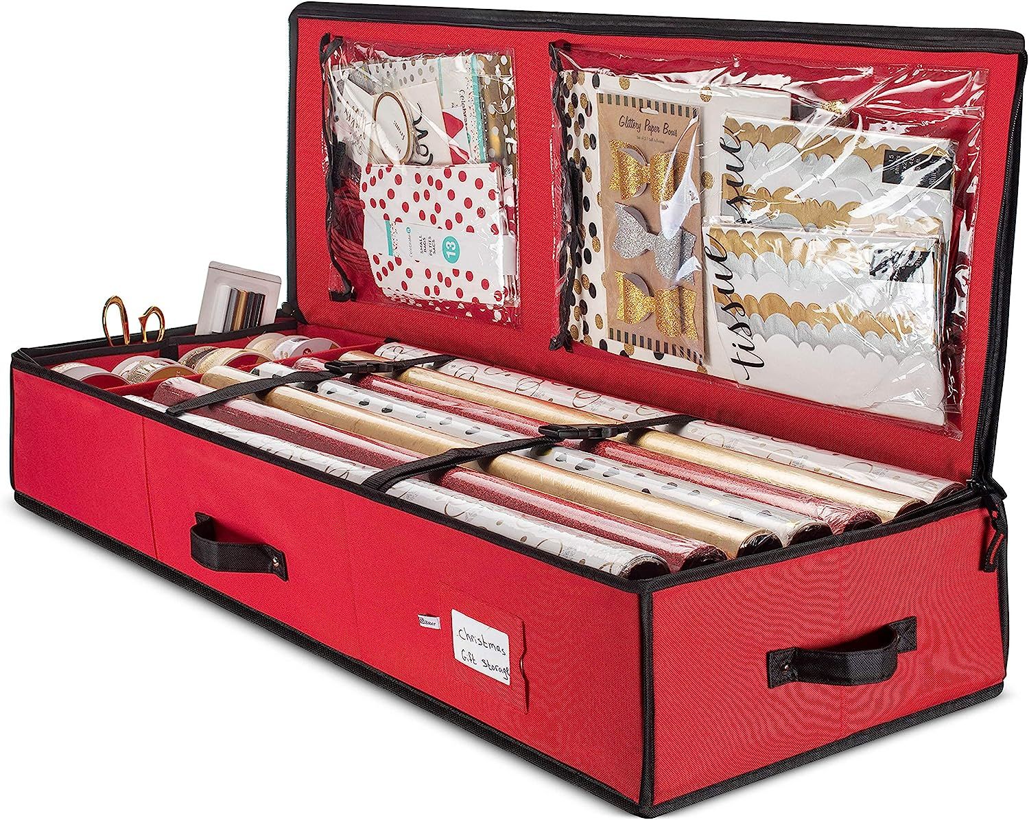 ZOBER Premium Wrap Organizer, Interior Pockets, fits 18-24 Standers Rolls, Underbed Storage, Wrap... | Amazon (US)