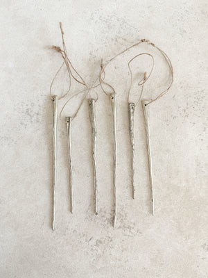 Mercury Glass Icicle Ornaments, Set of 6 | Cottage and Key