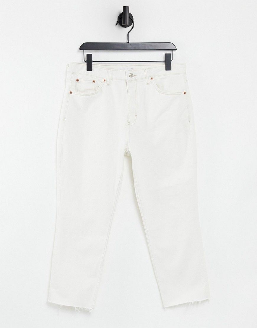 Topshop straight leg jeans in off white | ASOS (Global)