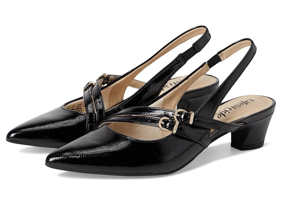 LifeStride Monique High Women's Heels Black : 8 W (C), Leather | Zappos