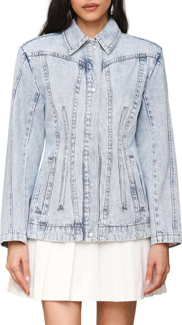 Corset Seamed Denim Jacket | Nordstrom