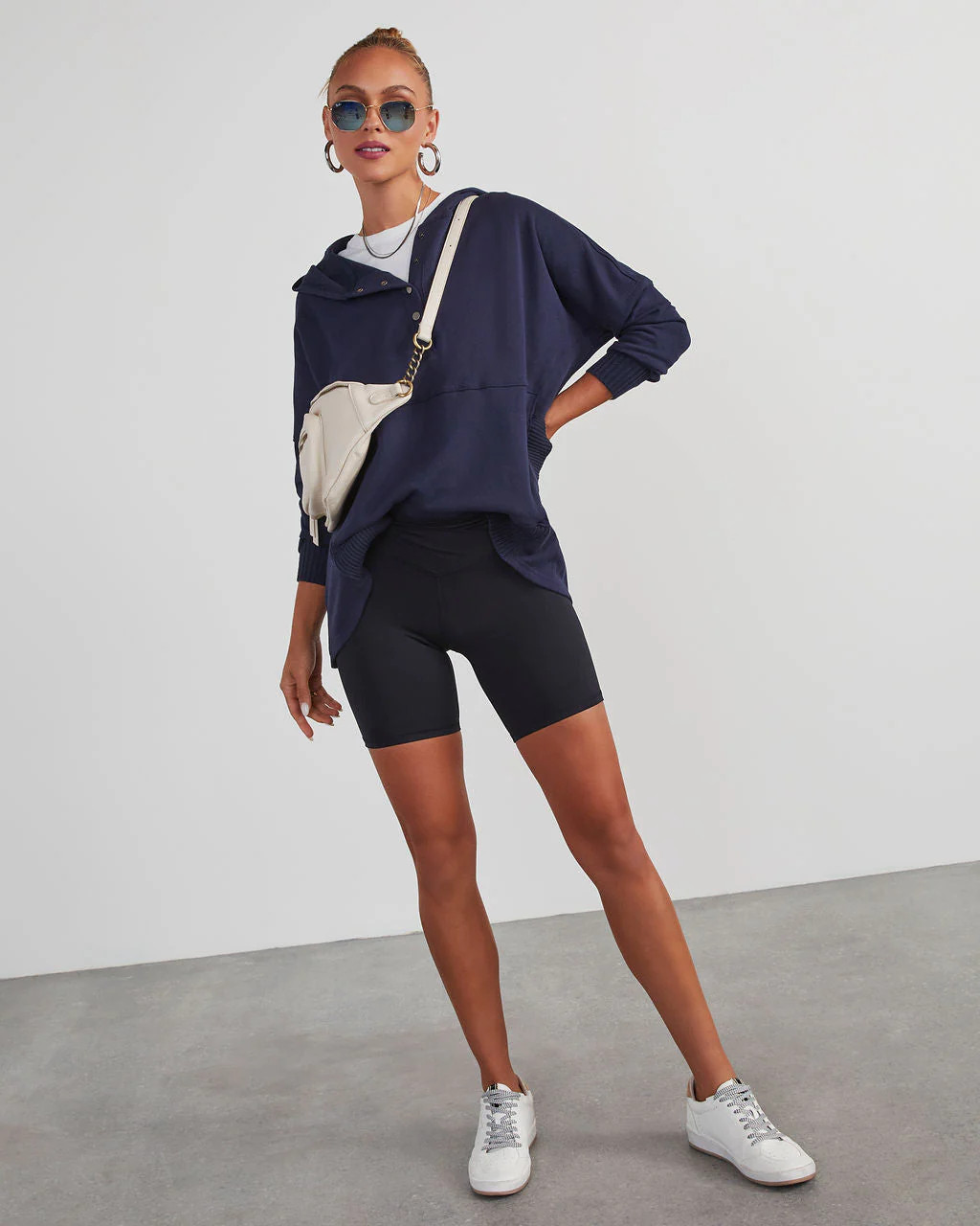 Mindful Cotton Pocketed Henley Hoodie | VICI