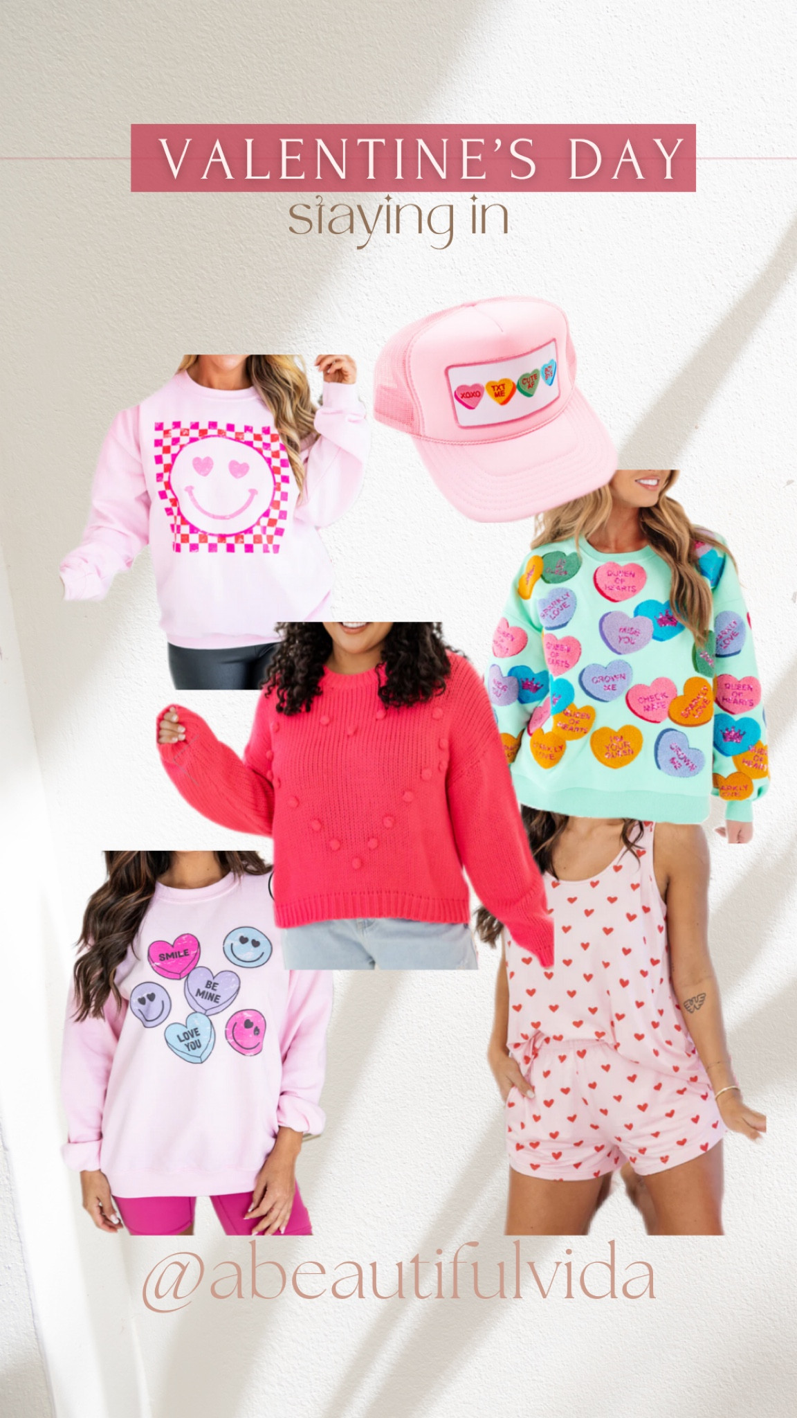 Casual outfit inspo for Valentine’s Day.

heart convos // sweater // pajama :: hat // knit // staying in 

#LTKstyletip #LTKfamily #LTKunder50