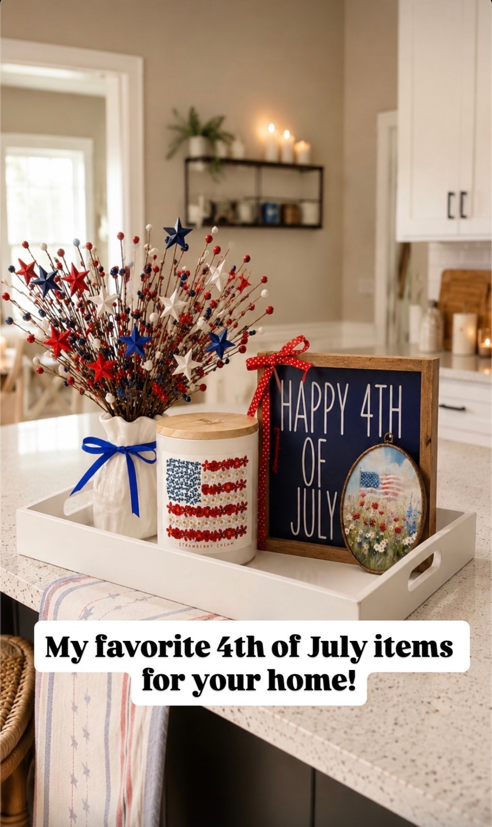 My favorite 4th of July items for your home! Perfect for a patriotic vibe! 🇺🇸

#LTKSeasonal #LTKHome #LTKSaleAlert