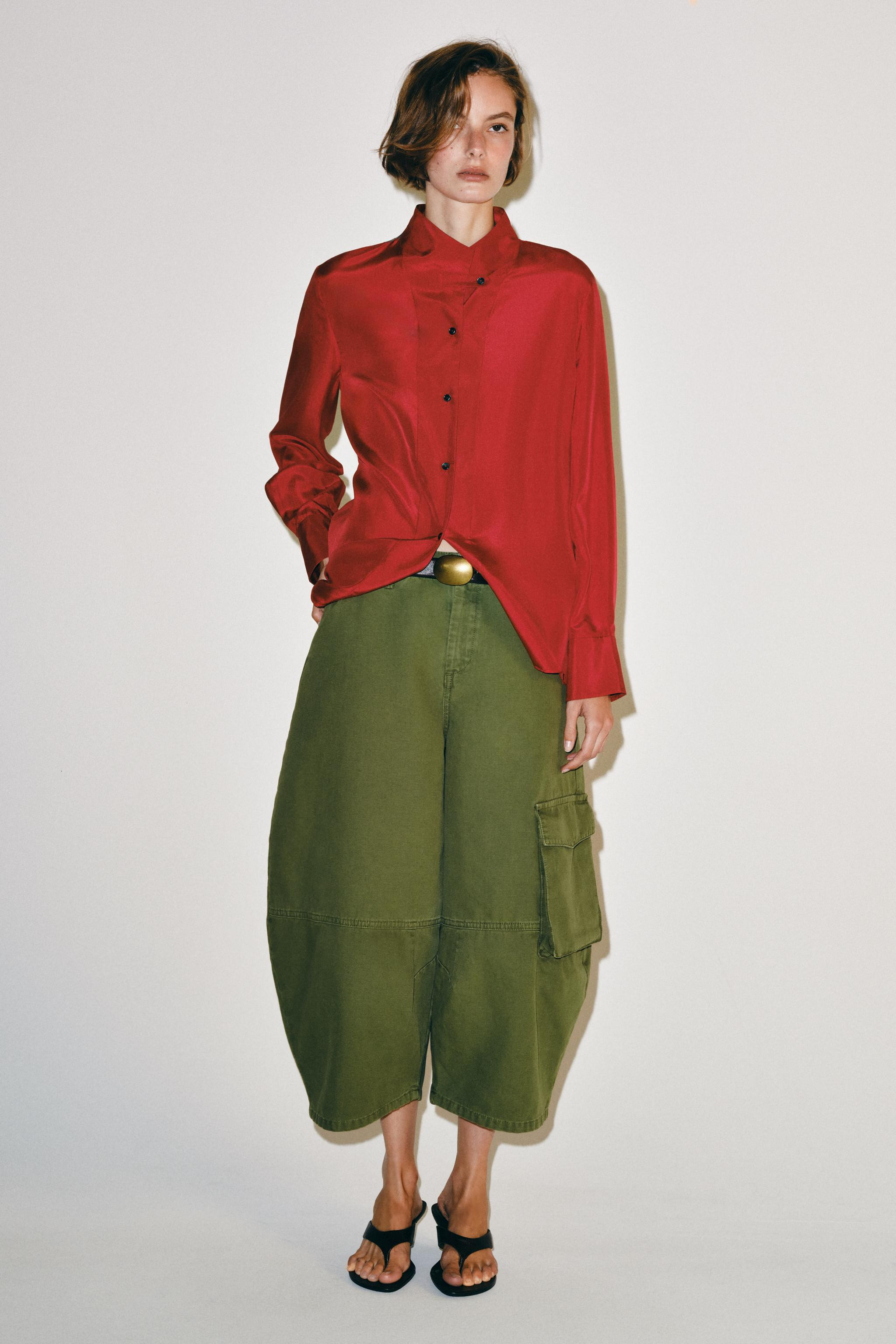 100% SILK ZW COLLECTION SHIRT | Zara US