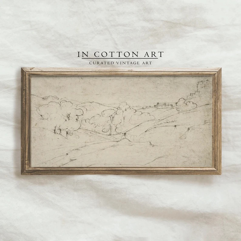 Rustic Vintage Farmhouse Print / Minimal Beige Art for Living Room / Serene Minimalist Neutral La... | Etsy (US)