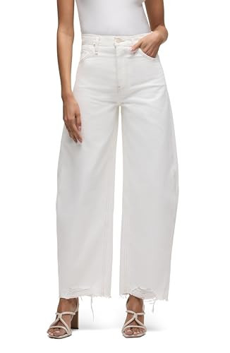 HUDSON Women's Bailey Relaxed Barrel Jean, White | Amazon (US)