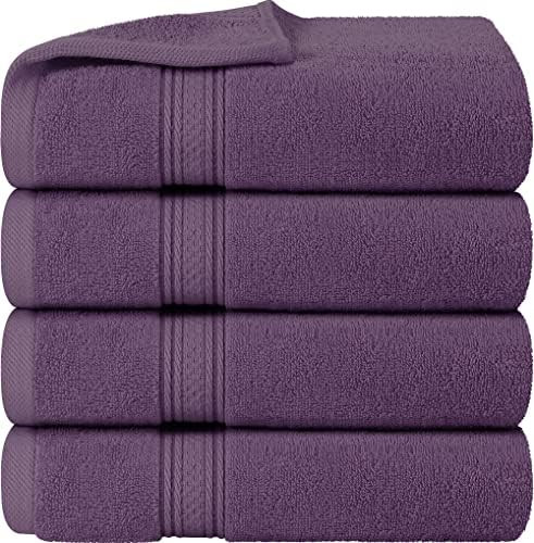 Utopia Towels - Bath Towels Set, Plum - Premium 600 GSM 100% Ring Spun Cotton - Quick Dry, Highly Ab | Amazon (US)