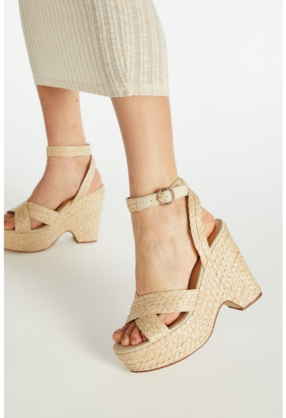 Mia Notched Wedge Sandal | JustFab