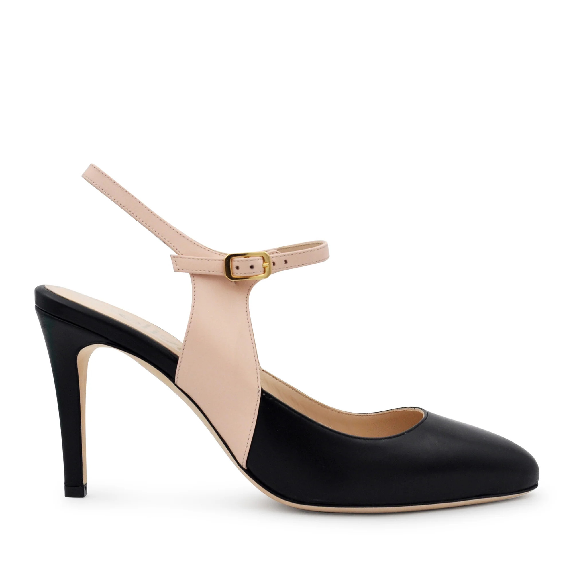 Frecia Pump | Black Blush Leather High Heels | Elizée Shoes | Elizée 