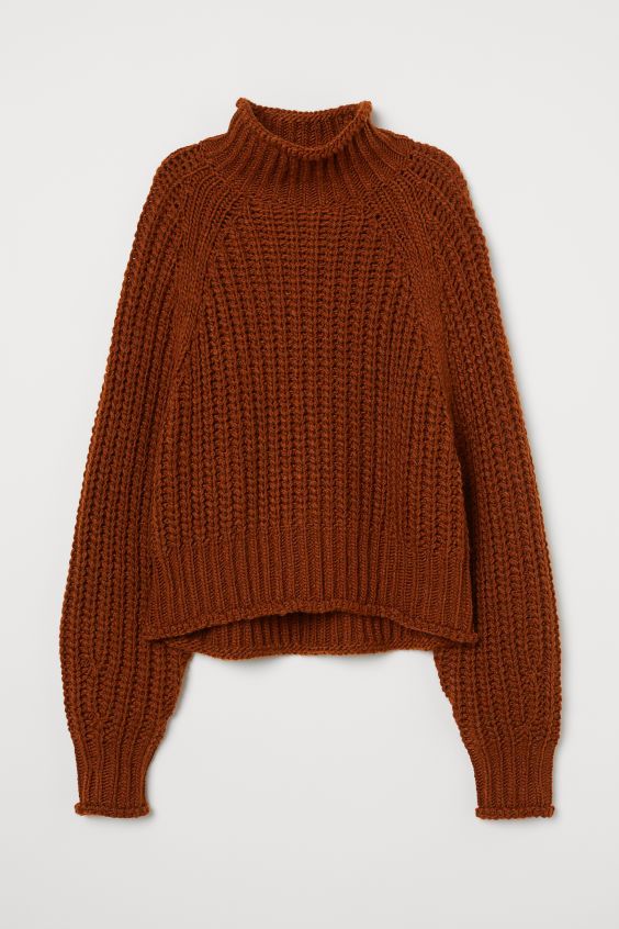 Ribbed polo-neck jumper | H&M (UK, MY, IN, SG, PH, TW, HK)