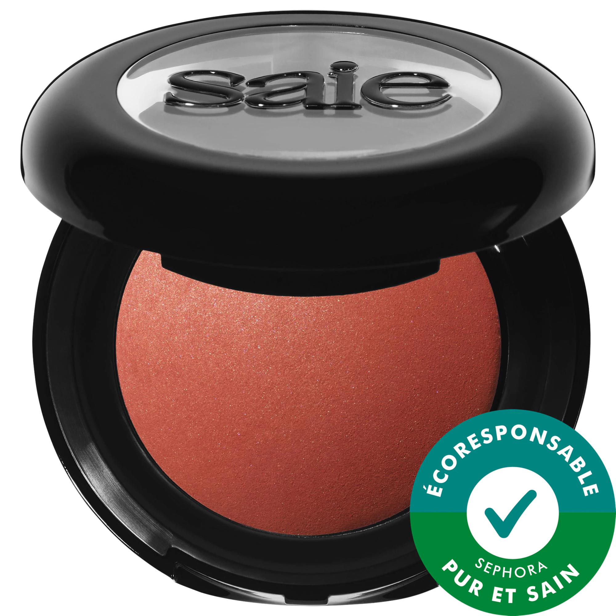 Saie Fard à joues en poudre sans talc radieux SuperSuede Ciao .01 oz / 3 g | Sephora (US)