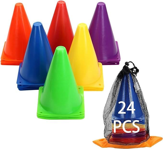 Win SPORTS Training Plastic Traffic Cones Set - Indoor Outdoor and Festive Events Agility Cones,S... | Amazon (US)