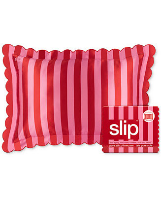 Pure Silk Queen Pillowcase With Scalloped Edge - Sunshade | Macy's
